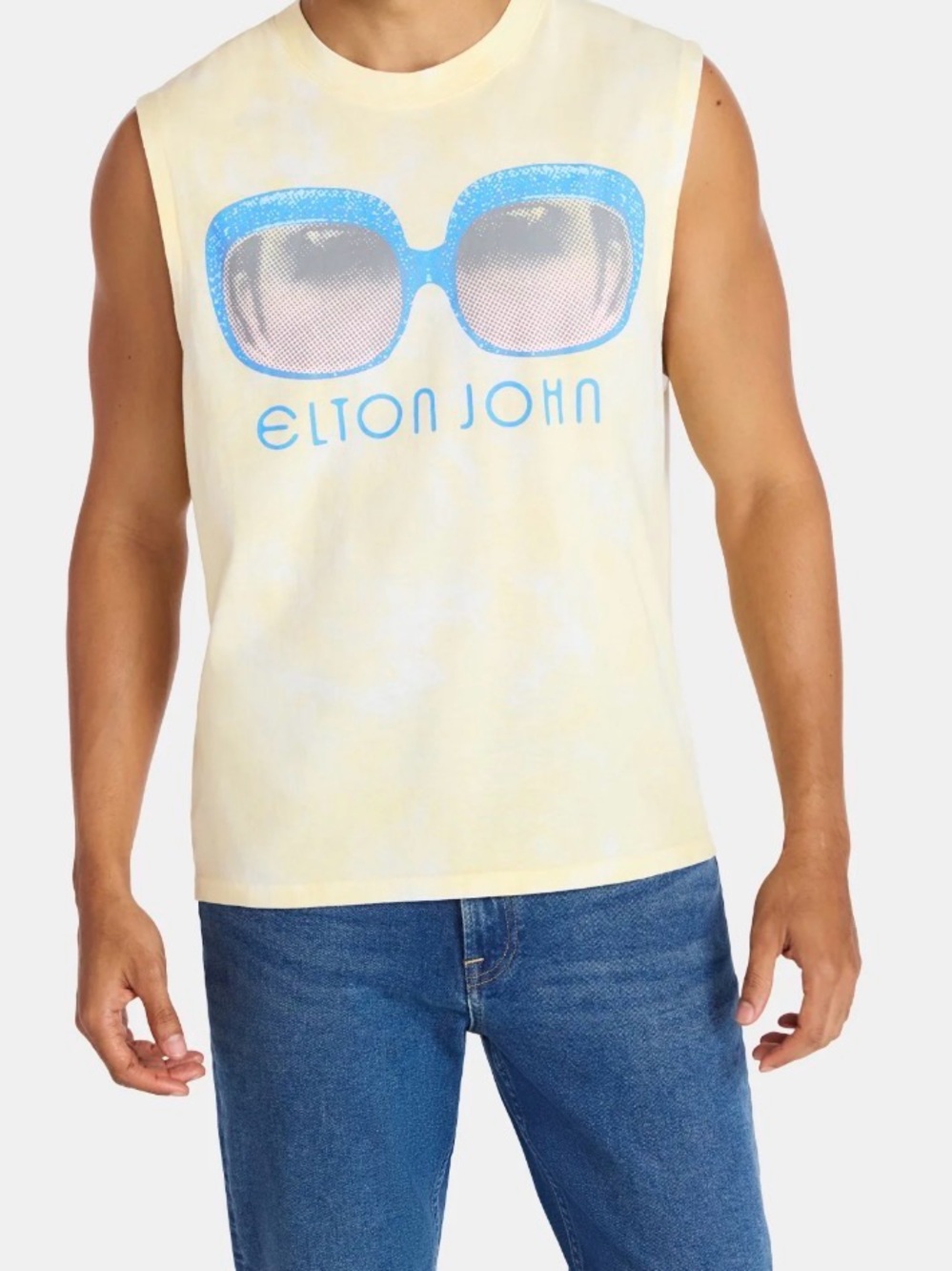 New Elton John Graphic Pride Sleeveless Muscle Tank T-Shirt Size M